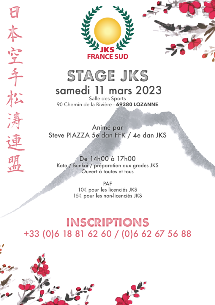 Stage JKS mars 2023 animé par steve Piazza